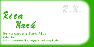 rita mark business card