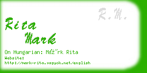 rita mark business card